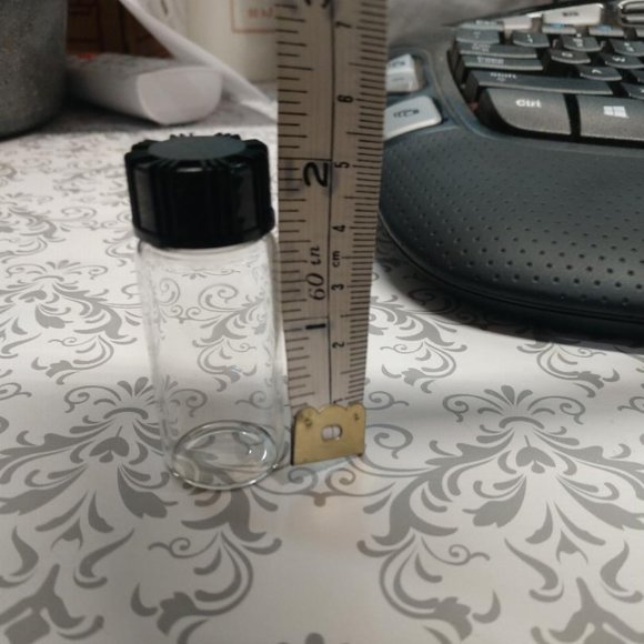 50 Small Glass Vial Bottles Clear Containers with Screw Cap - Picture 2 of 8